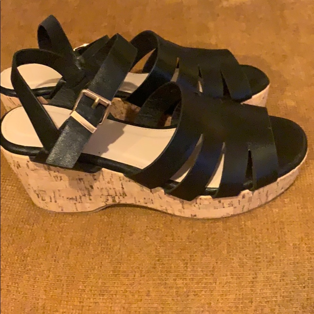 Black platform/wedges